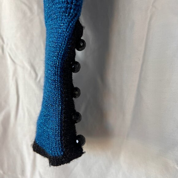 Vintage Blue Metallic Liz Claiborne Pullover Sweater in Size P (Petite) - Picture 6 of 9